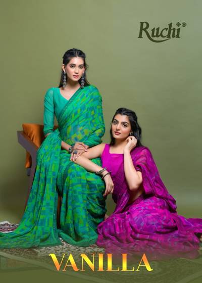 VANILLA VOL-03 BY RUCHI CHIFFON SAREE MANUFACTURER IN INDIA